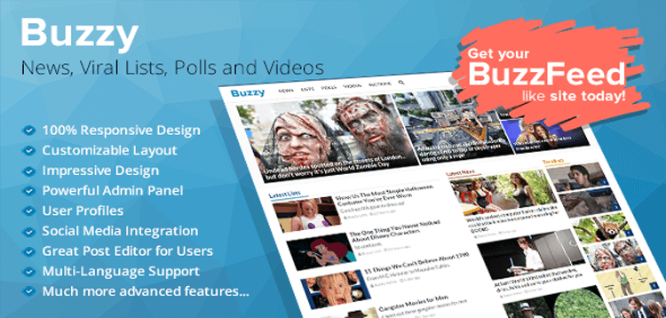 Item cover for download Buzzy - News, Viral Lists, Polls and Videos