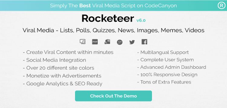 Item cover for download Rocketeer - Viral Media Lists, Polls, Quizzes, News, and Videos