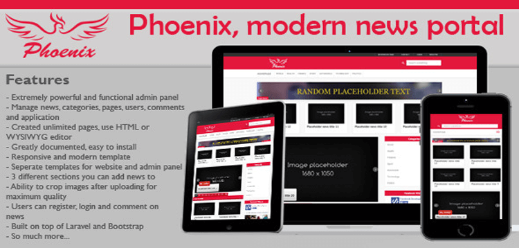 Item cover for download Phoenix, modern  minimalist news portal