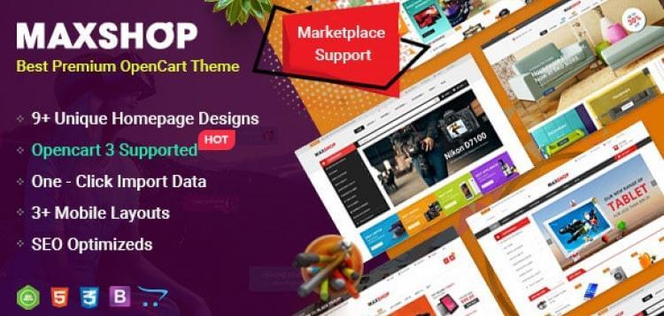 Item cover for download MaxShop - Fastest  Responsive Multipurpose OpenCart Theme