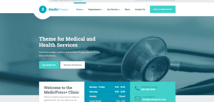 Item cover for download MEDICPRESS – MEDICAL WORDPRESS THEME FOR DOCTORS AND CLINICS
