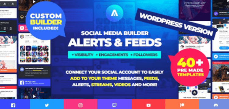 Item cover for download Asgard - Social Media Alerts & Feeds WordPress Builder - Facebook, Instagram, Twitch and more!