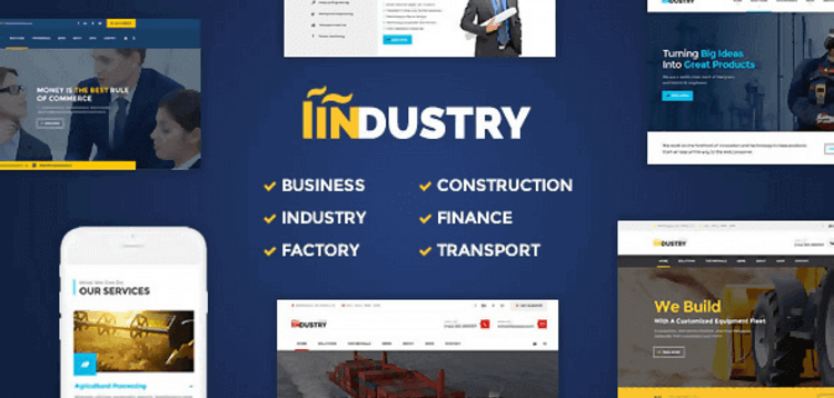 Item cover for download INDUSTRY – BUSINESS FACTORY CONSTRUCTION TRANSPORT  FINANCE WORDPRESS THEME