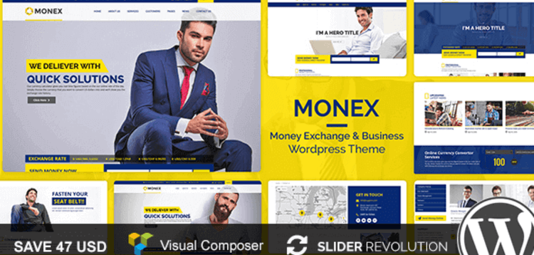 Item cover for download MONEX – MONEY EXCHANGE  FINANCE BUSINESS WORDPRESS THEME