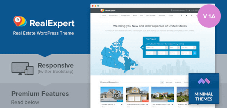 Item cover for download Real Expert - Responsive Real Estate and Property Listing WP Theme