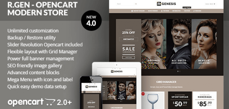 Item cover for download R.Gen - OpenCart Modern Template