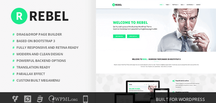Item cover for download REBEL – WORDPRESS BUSINESS BOOTSTRAP THEME