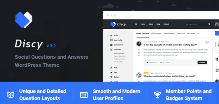Item cover for download Discy - Social Questions and Answers WordPress Theme