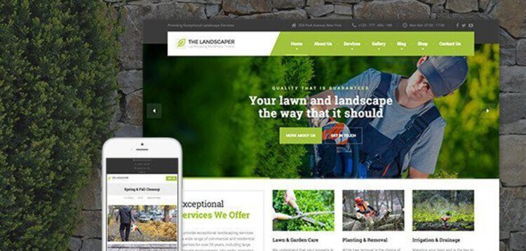 Item cover for download The Landscaper - Lawn & Landscaping WP Theme