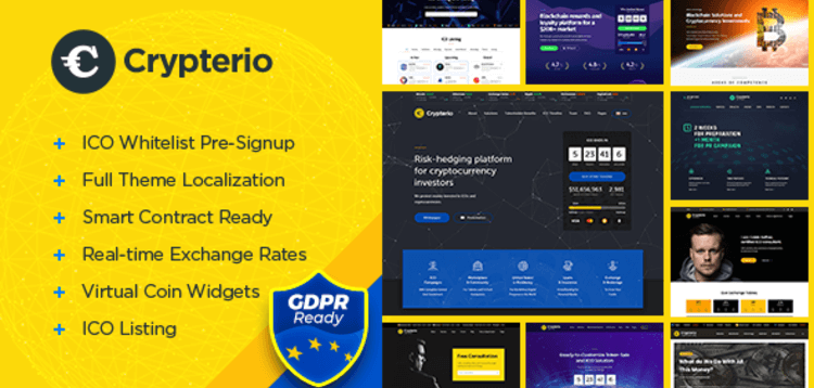 Item cover for download Crypterio - ICO Landing Page and Cryptocurrency WordPress Theme