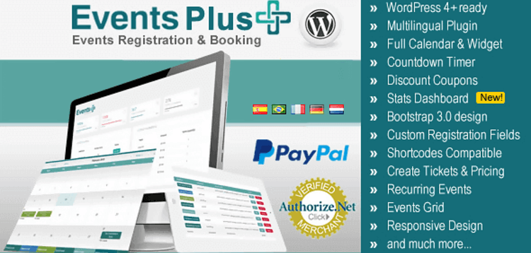 Item cover for download EVENTS PLUS – WORDPRESS EVENTS CALENDAR REGISTRATION  BOOKING