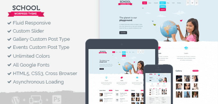 Item cover for download SCHOOL – WORDPRESS THEME FOR SCHOOLS AND OTHER EDUCATIONAL PROGRAMS