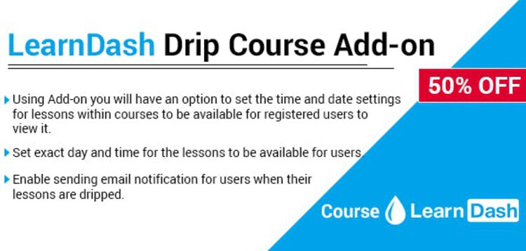 Item cover for download LEARNDASH DRIP COURSE ADD-ON