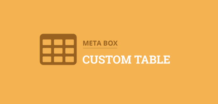 Item cover for download METABOX - CUSTOM TABLE