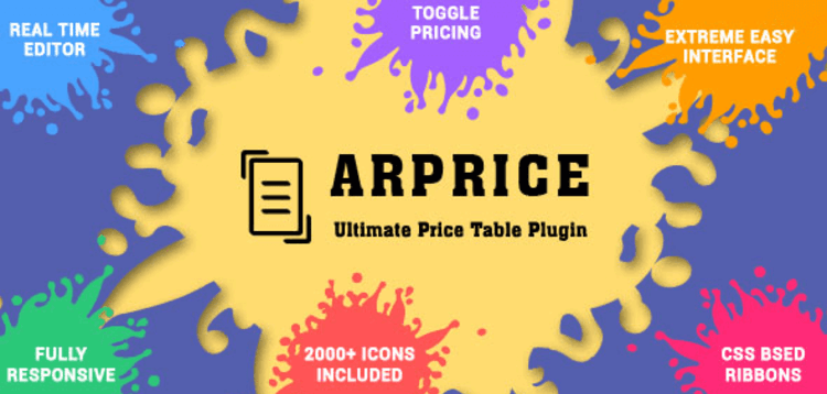 Item cover for download ARPRICE – WORDPRESS PRICING TABLE
