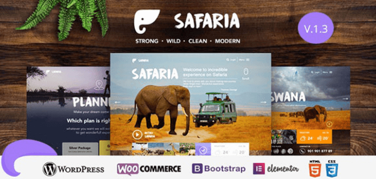 Item cover for download Safaria - Safari  Zoo WordPress Theme