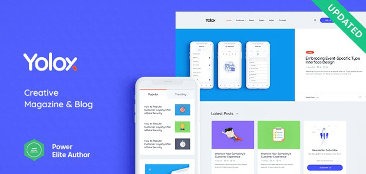 Item cover for download Yolox | Modern WordPress Blog Theme for Business  Startup