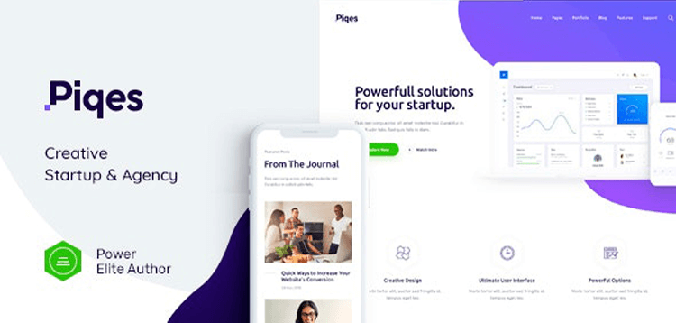 Item cover for download Piqes | Creative Startup & Agency WordPress Theme