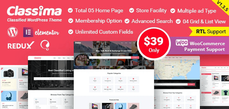 Item cover for download Classima – Classified Ads WordPress Theme