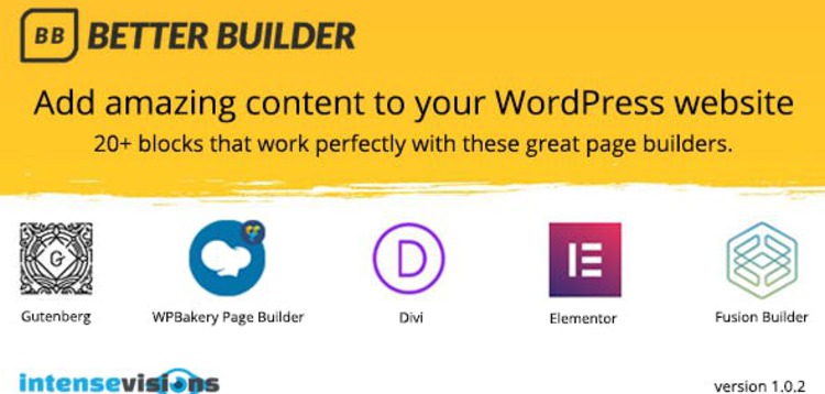 Item cover for download BETTER BUILDER - ADDON FOR WORDPRESS PAGE BUILDERS