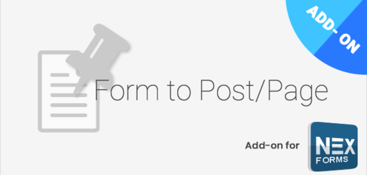 Item cover for download FORM TO POST/PAGE FOR NEX-FORMS
