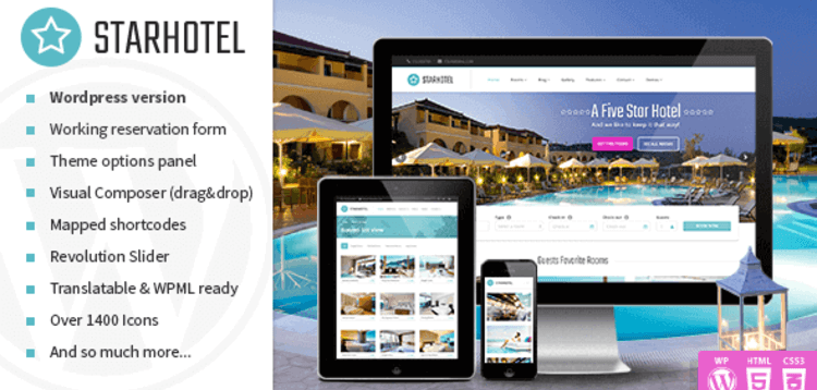 Item cover for download STARHOTEL – RESPONSIVE HOTEL WORDPRESS THEME