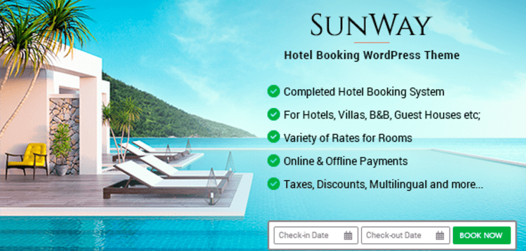Item cover for download Sunway - Hotel Booking WordPress Theme
