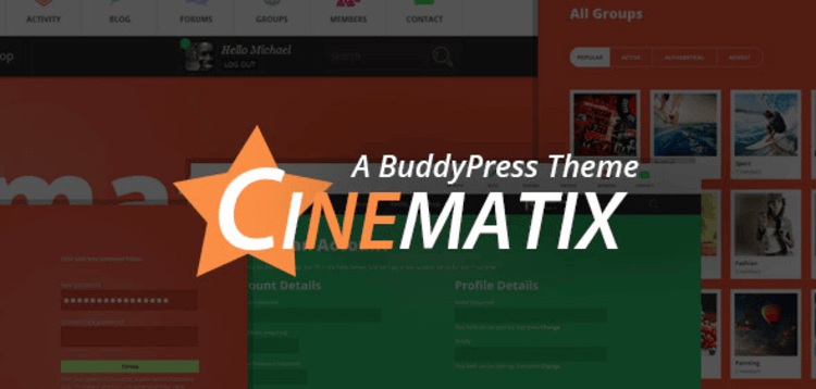 Item cover for download CINEMATIX – BUDDYPRESS THEME