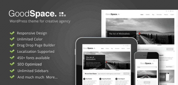 Item cover for download GOOD SPACE – RESPONSIVE MINIMAL WP THEME