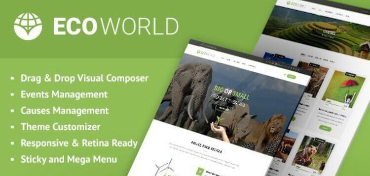 Item cover for download ECO WORLD - NATURE, ECOLOGY  NGO WORDPRESS THEME