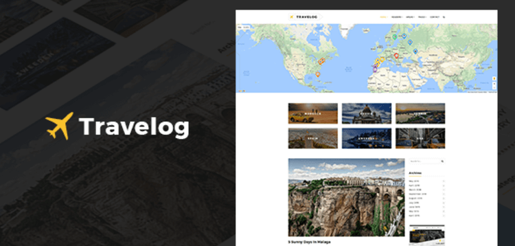 Item cover for download TRAVELOG - WORDPRESS THEME FOR TRAVELERS