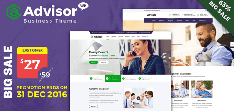Item cover for download ADVISOR – CONSULTING BUSINESS FINANCE WORDPRESS THEME