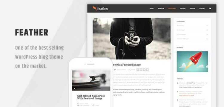 Item cover for download FEATHER - CLEAN FLAT RESPONSIVE WORDPRESS BLOG THEME