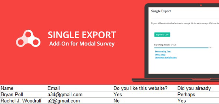 Item cover for download Single Export - Modal Survey Add-on