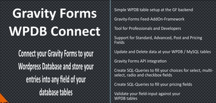 Item cover for download Gravity Forms - WPDB/MySQL Connect