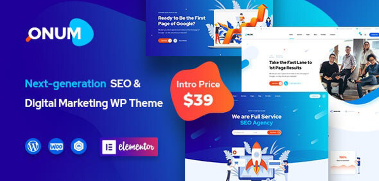 Item cover for download Onum - SEO & Marketing Elementor WordPress Theme