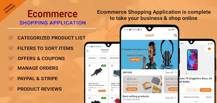 Item cover for download Ecommerce Shopping App - Take Your Shop Online With Android Application