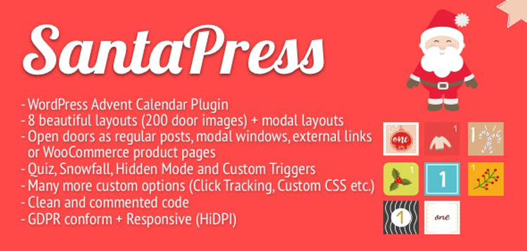 Item cover for download SantaPress - WordPress Advent Calendar Plugin & Quiz