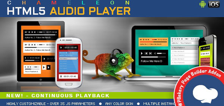 Item cover for download Visual Composer Addon - Chameleon Audio Player for WPBakery Page Builder
