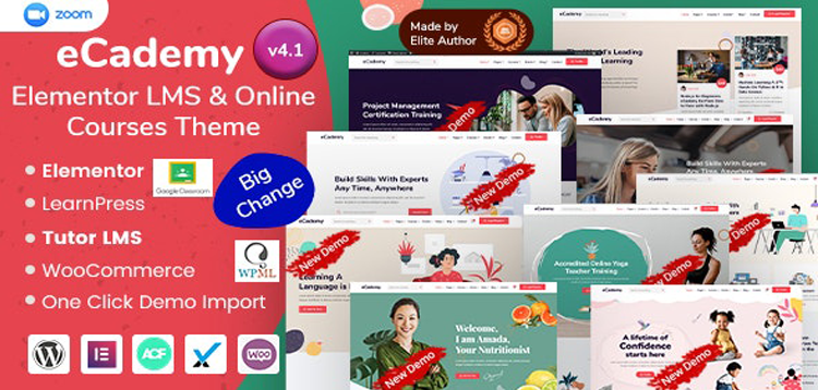 Item cover for download eCademy - Elementor LMS & Online Courses Education Theme