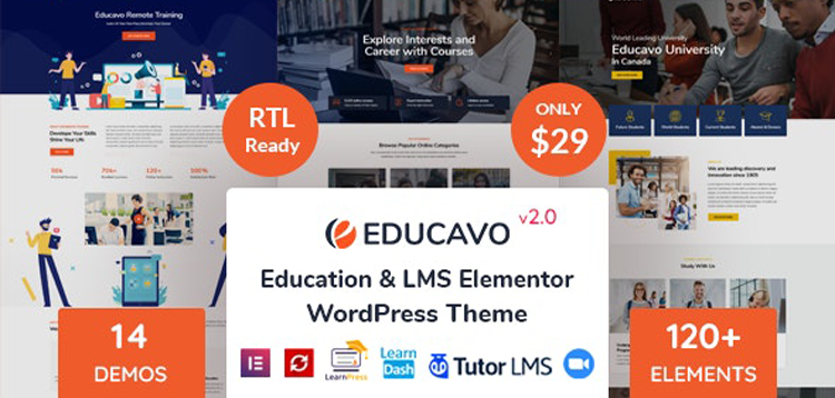 Item cover for download Educavo - Online Courses & Education WordPress Theme