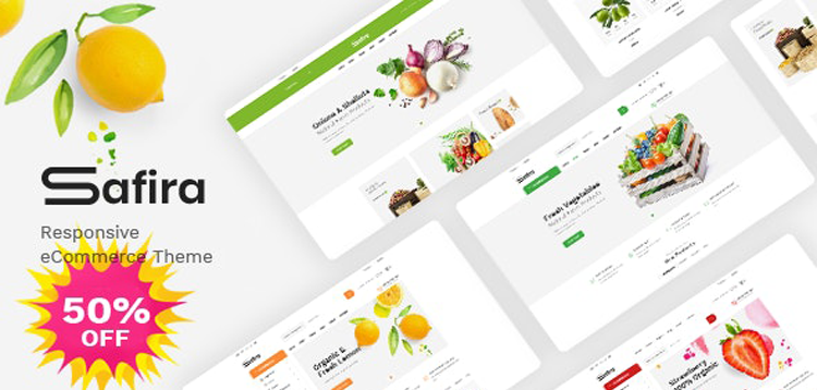 Item cover for download Safira - Food & Organic WooCommerce WordPress Theme