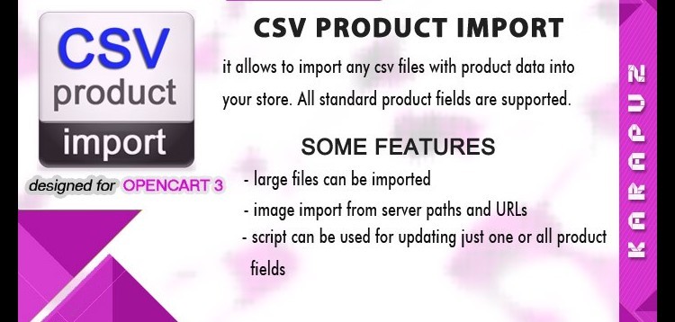 Item cover for download CSV Product Import ( Opencart 3)