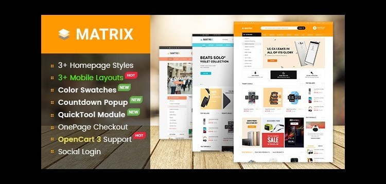Item cover for download Matrix - Multipurpose eCommerce Marketplace OpenCart 3 Theme With Mobile-Specific Layouts