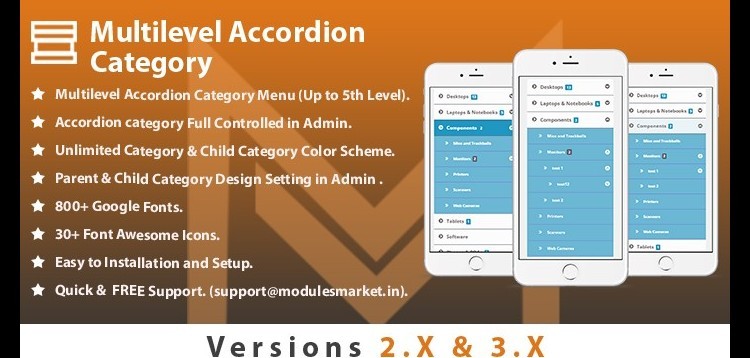 Item cover for download Multilevel Accordion Category Menu for Opencart