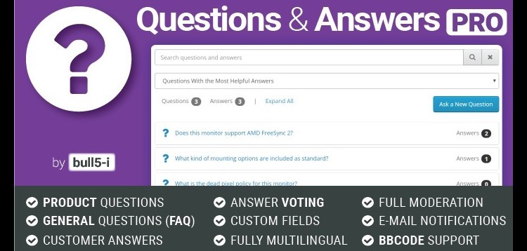 Item cover for download Questions & Answers PRO / Ask a question / FAQ for Opencart