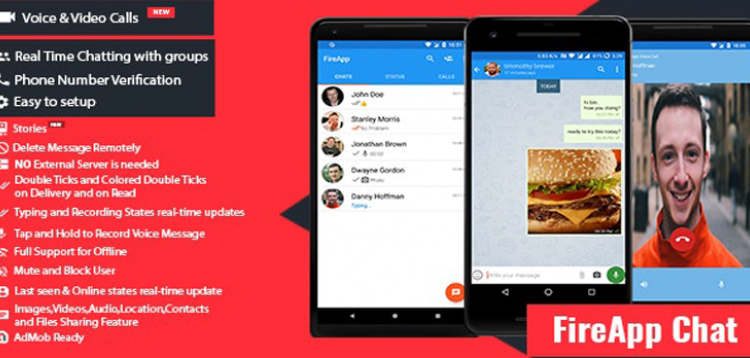 Item cover for download FireApp Chat - Android Chatting App with Groups Inspired by WhatsApp