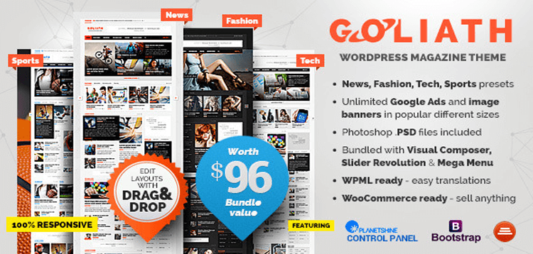 Item cover for download GOLIATH - Ads Optimized News  Reviews Magazine