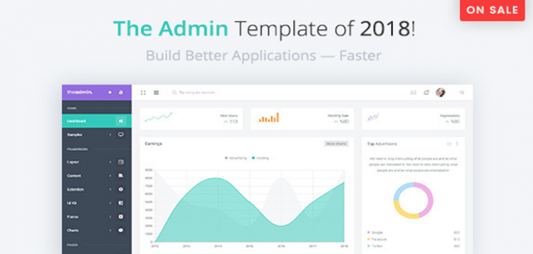 Item cover for download TheAdmin - Responsive Bootstrap 4 Admin, Dashboard & WebApp Template