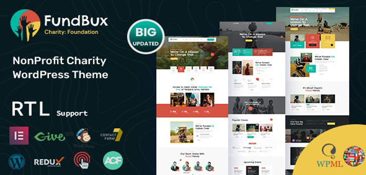 Item cover for download Fundbux - Charity & Fundraise WordPress Theme